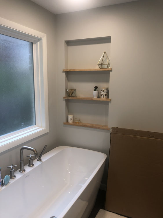 Bathroom Wall Shelves Installation