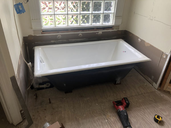 New Tub Installation