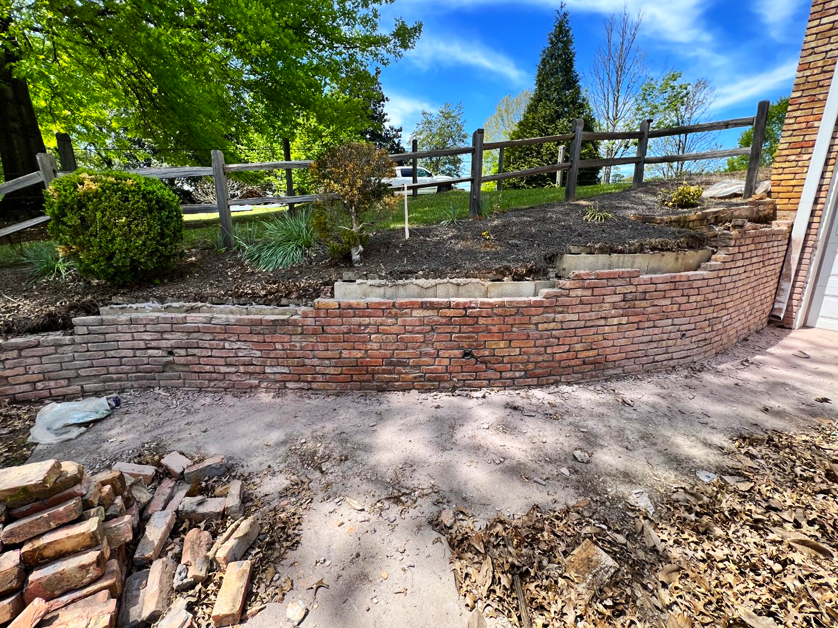 Exterior Renovations project rebuilding a driveway