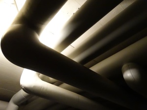 PVC Pipes on a ceiling